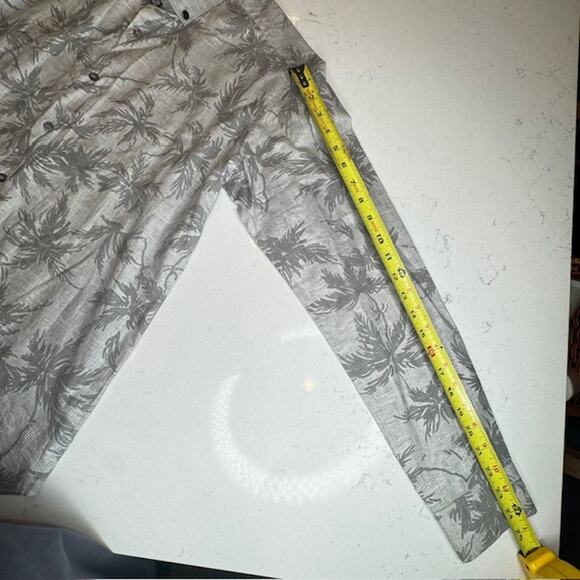 The Paribito Mens Kurta Sz Large Gray Collared Long Sleeve Button Down Shirt - Picture 11 of 11